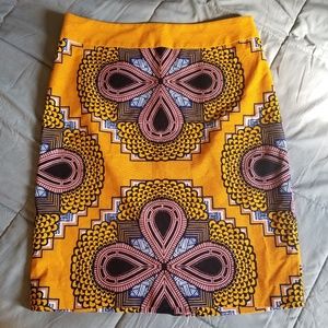 Maeve Gold Pencil Skirt